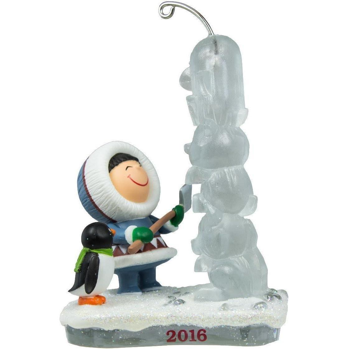 2016 Ice Sculpture Hallmark Ornament (Frosty Friends) QX9131