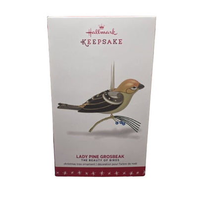 2016 Lady Pine Grosbeak Hallmark Ornament (Beauty of Birds) QXE3134