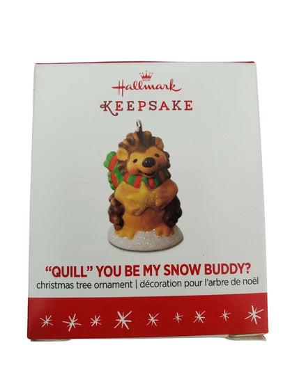 2016 "Quill" You Be My Snow Buddy? Hallmark Ornament (Hedgehog) QXM8541