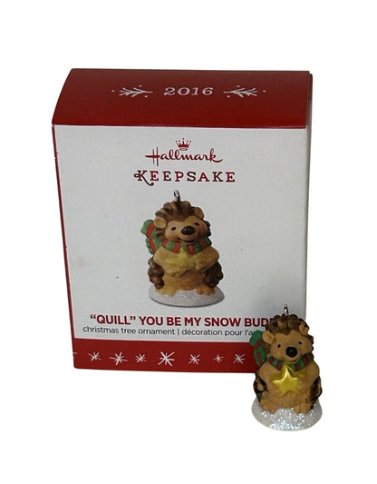 2016 "Quill" You Be My Snow Buddy? Hallmark Ornament (Hedgehog) QXM8541