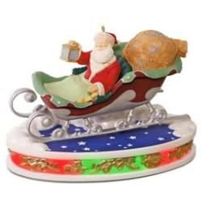 2016 Santa Takes Flight Hallmark Ornament (Once Upon a Christmas) QX9084