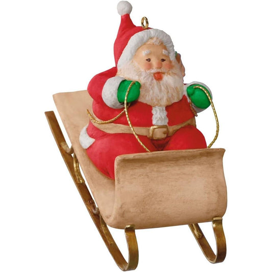 2016 Sledding Santa Hallmark Ornament (Santa Claus) QG01454