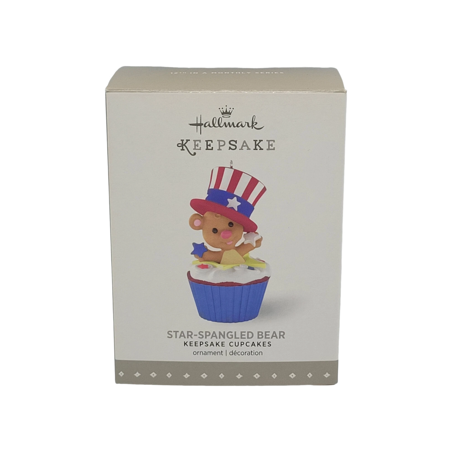 2016 Star-Spangled Bear Hallmark Ornament (Keepsake Cupcake) QHA1047 Image2