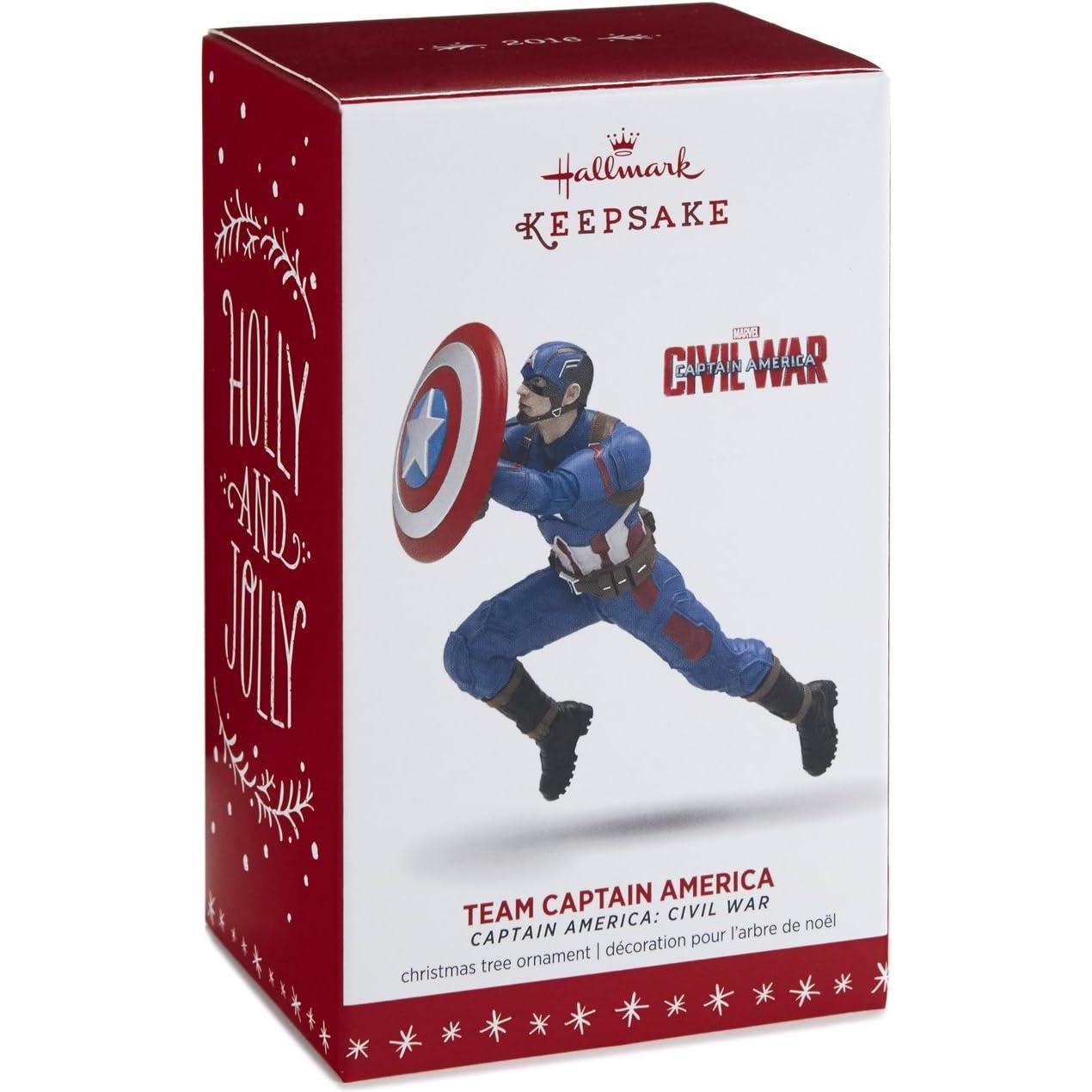 2016 Team Captain America Hallmark Ornament (Super Heroes) QXI3461