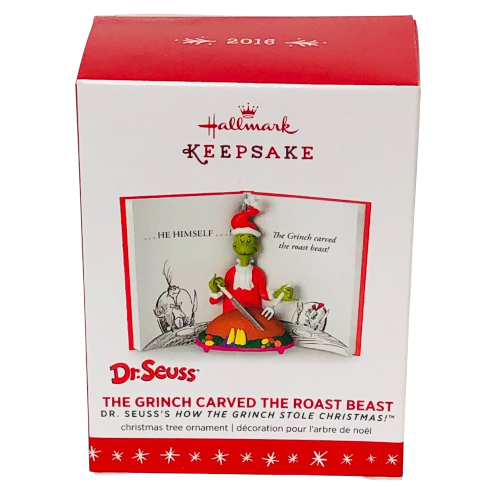 2016 The Grinch Carved The Roast Beat Hallmark Ornament (Dr. Seuss Books) QXI3381