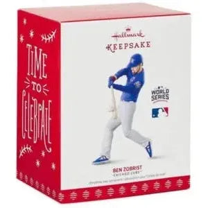 2017 Ben Zobrist, Chicago Cubs Hallmark Ornament (At the Ballpark) QXI1542