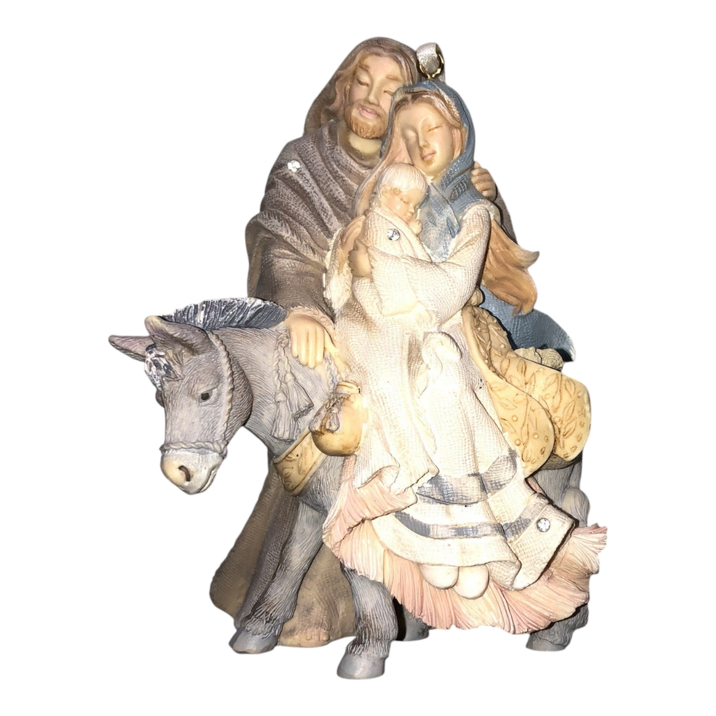 2017 Holy Family with Donkey Hanging Ornament (Enesco)