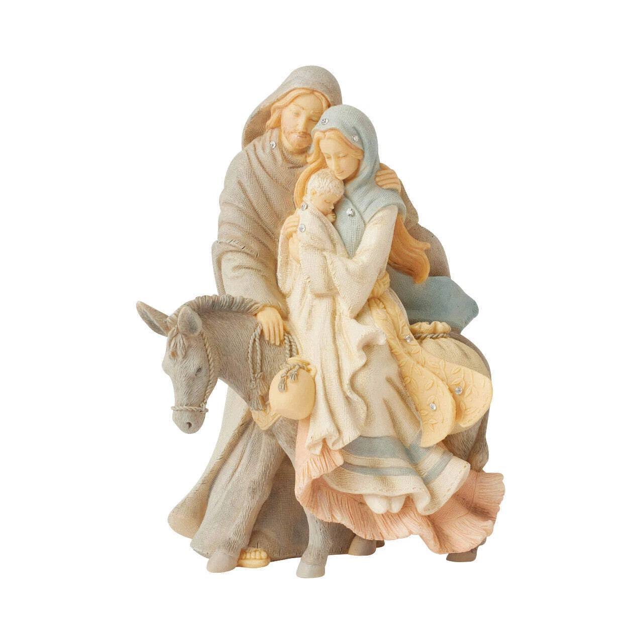 2017 Holy Family with Donkey Hanging Ornament (Enesco)