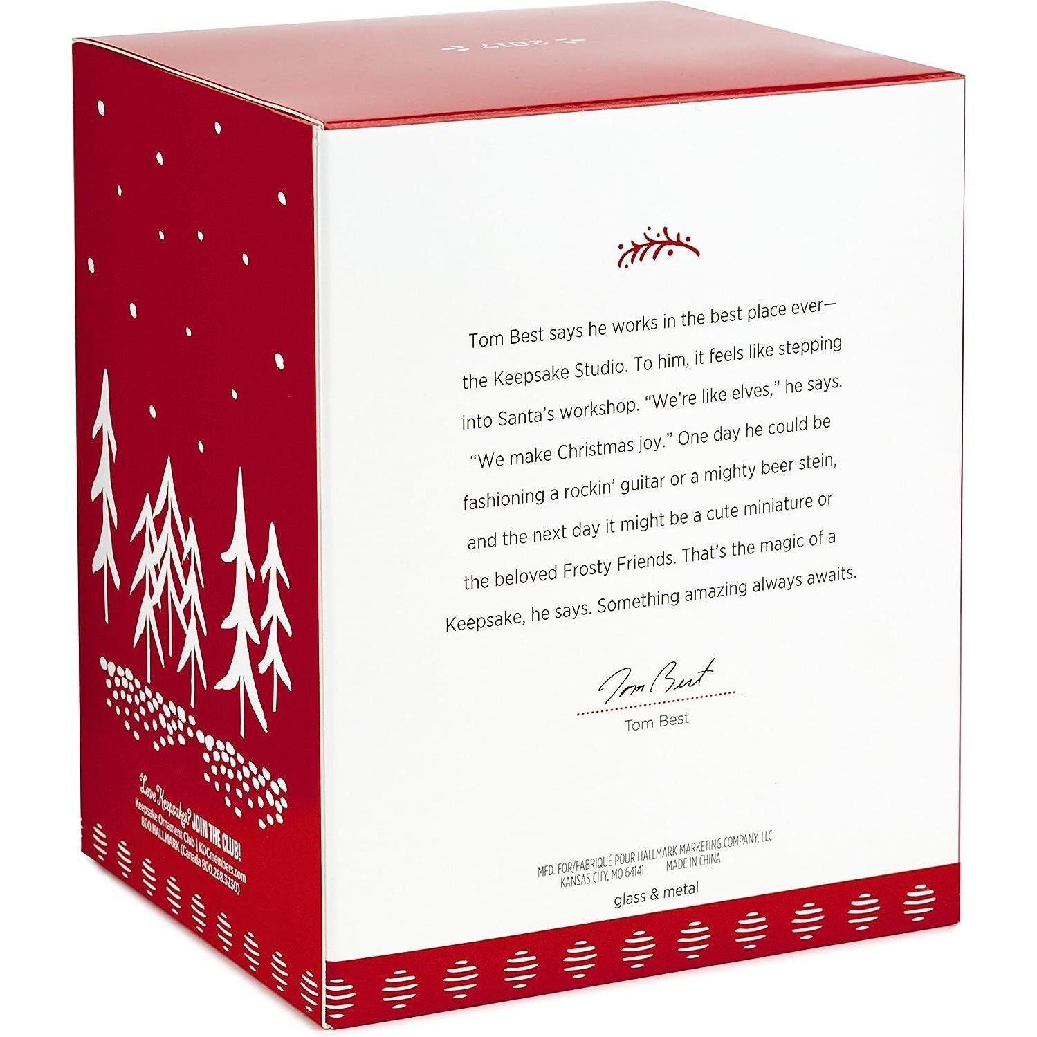 QGO1822 2017 Winter Cardinal and Holly Premium Glass and Metal Christmas Ornament Image4