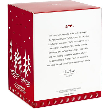 QGO1822 2017 Winter Cardinal and Holly Premium Glass and Metal Christmas Ornament Image4