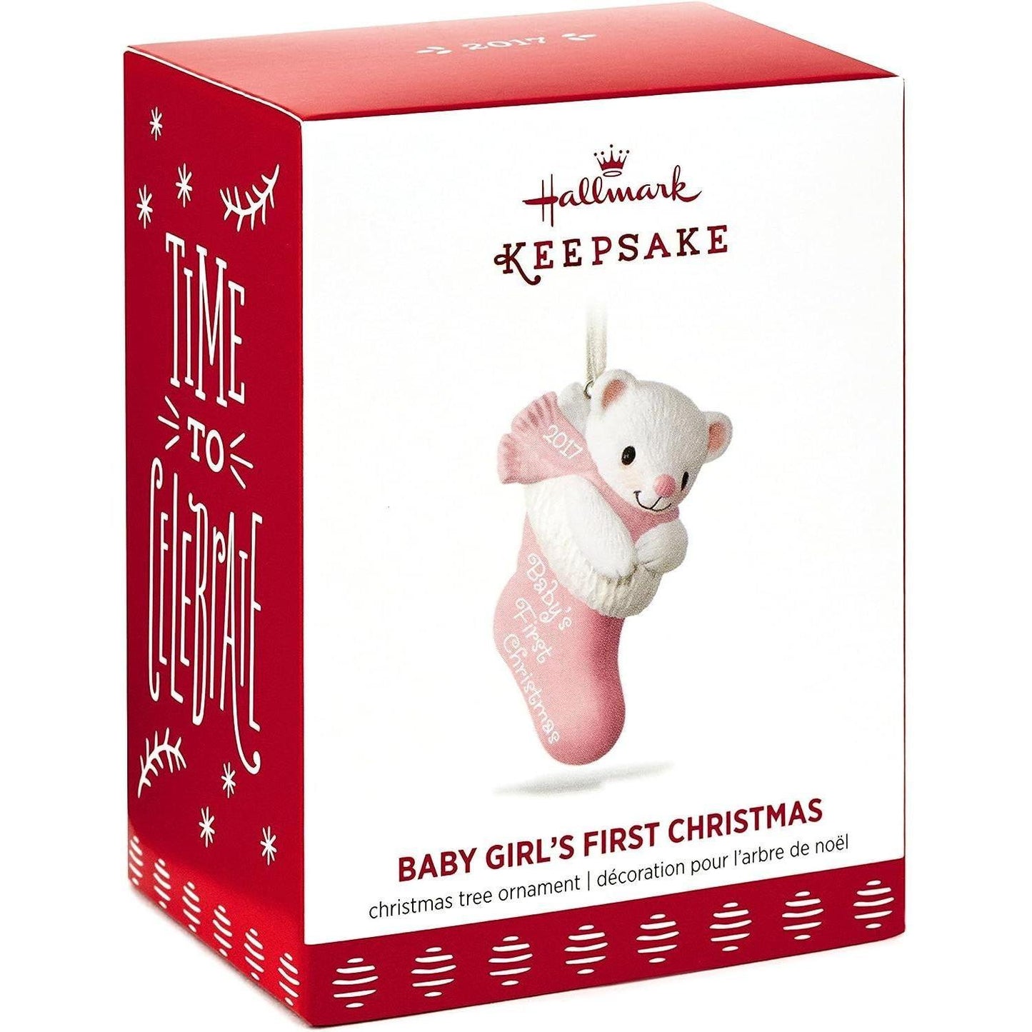 2017 Baby Girl's First Christmas Hallmark Ornament (Baby's First Christmas) QGO1255
