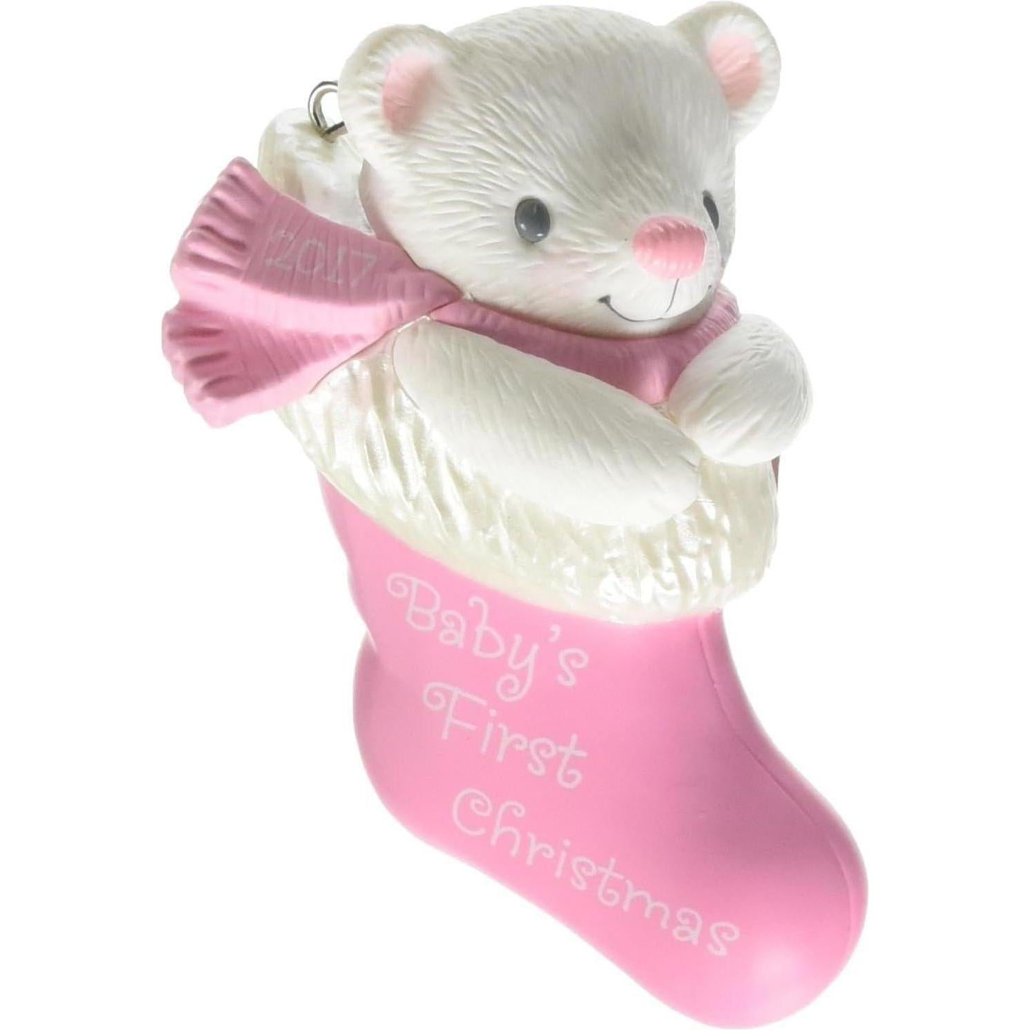 2017 Baby Girl's First Christmas Hallmark Ornament (Baby's First Christmas) QGO1255