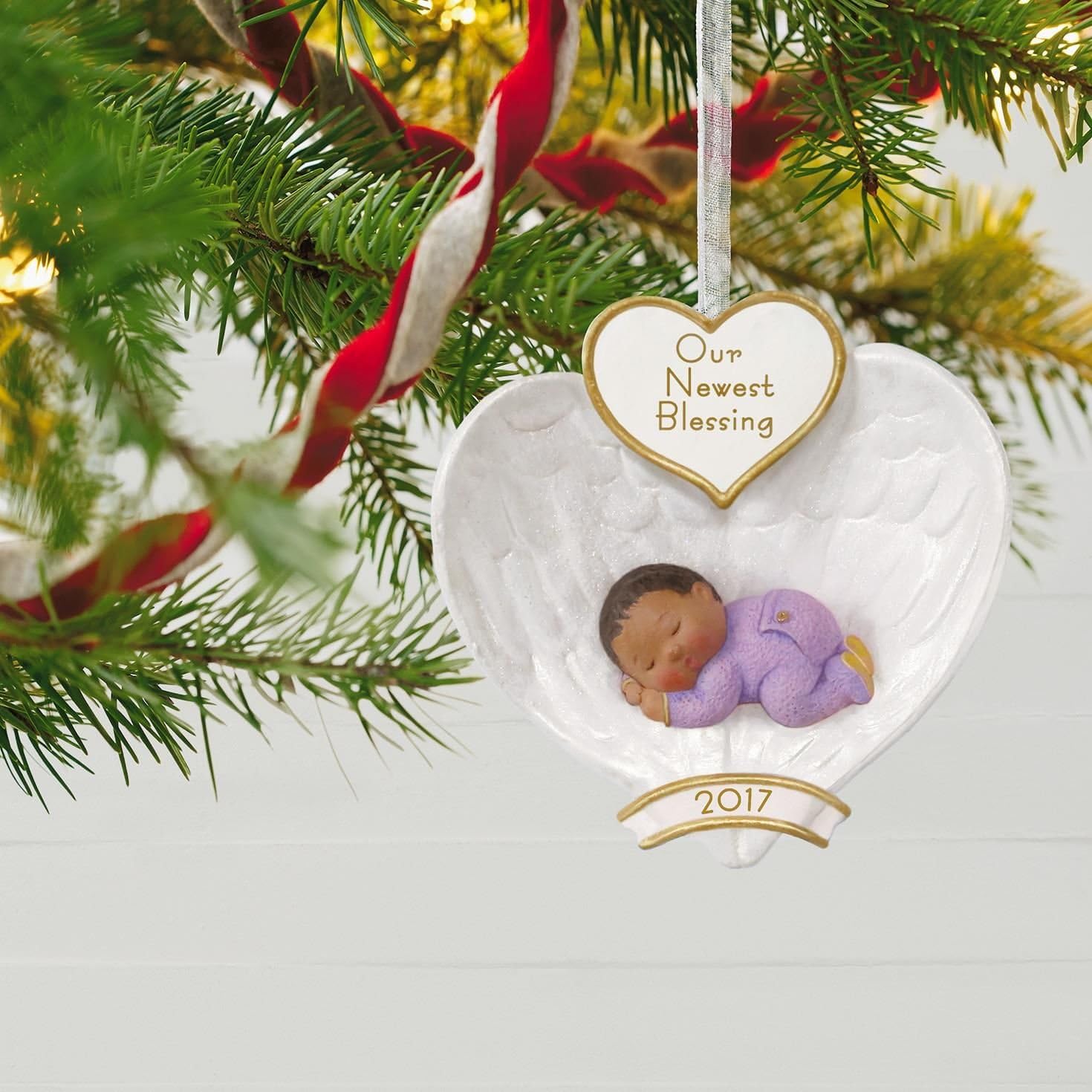 2017 Baby's First Christmas Hallmark Ornament (Baby's First Christmas) QSM7795