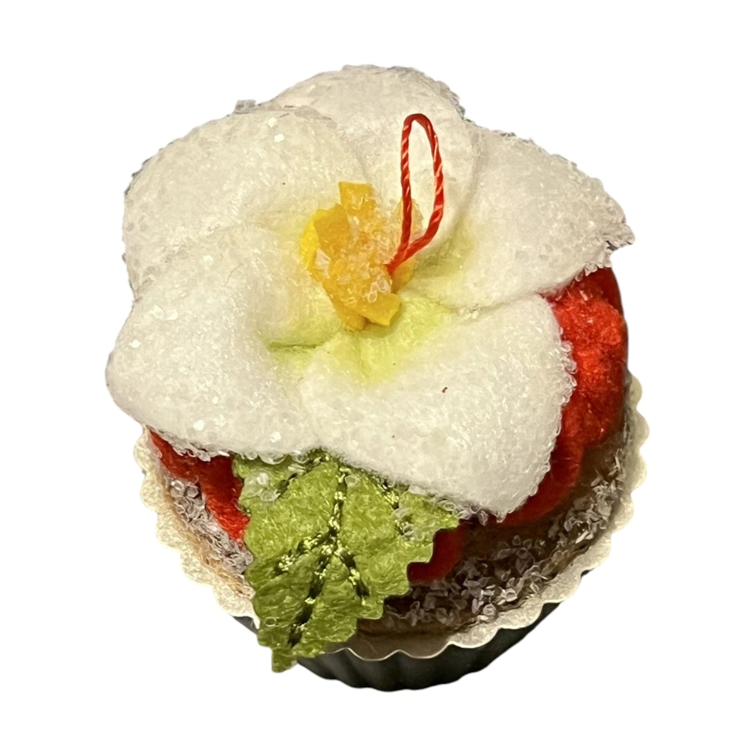 2017 Candied Christmas Rose Hallmark Ornament (Christmas Cupcakes) QX9422