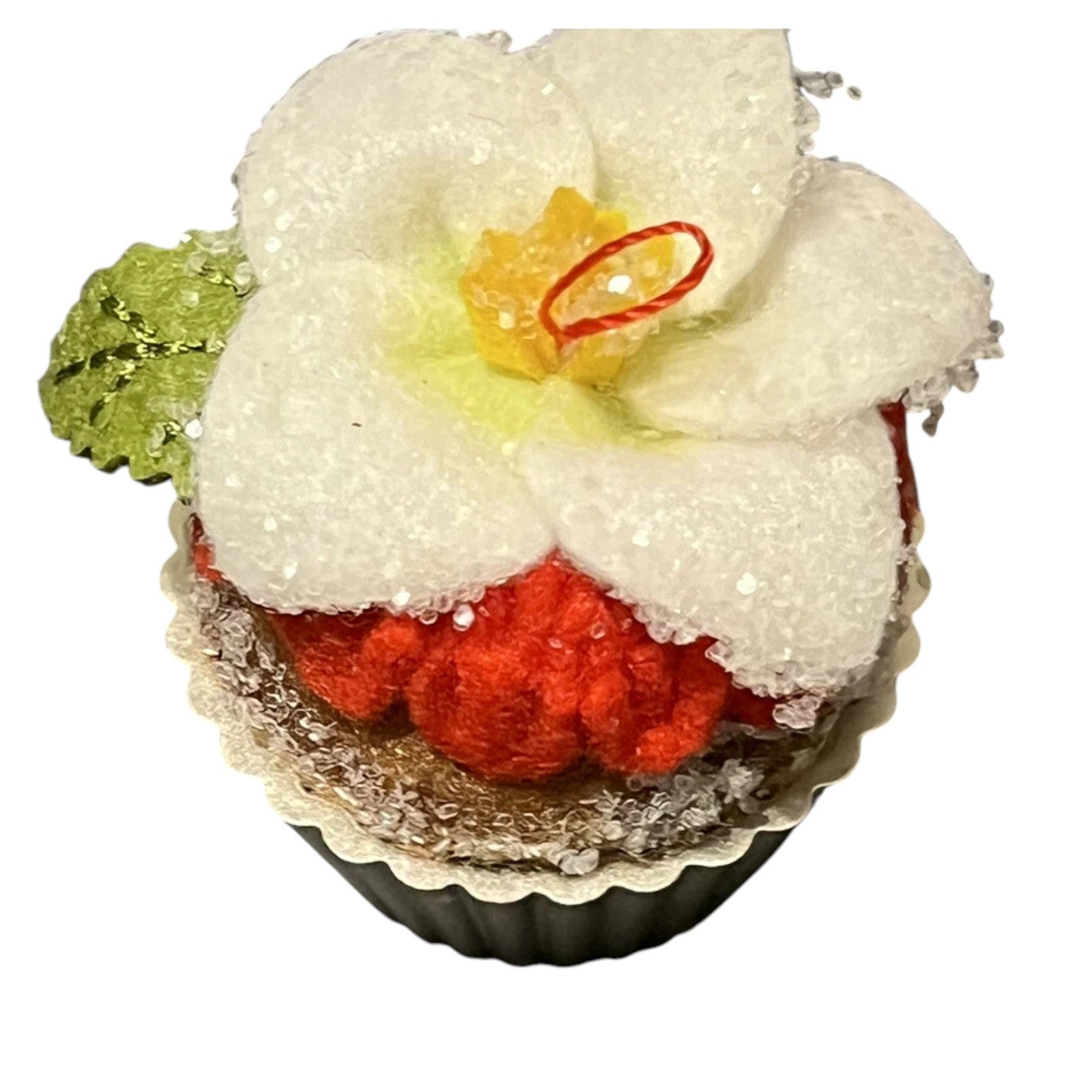 2017 Candied Christmas Rose Hallmark Ornament (Christmas Cupcakes) QX9422