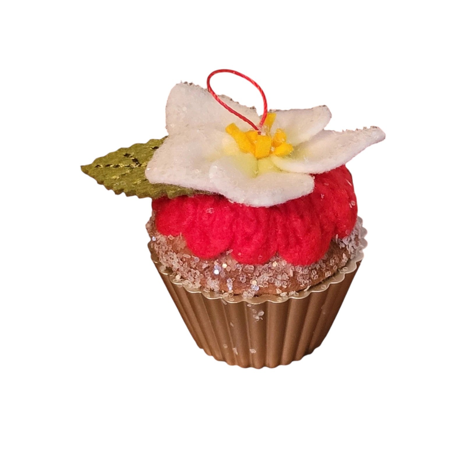 2017 Candied Christmas Rose Hallmark Ornament (Christmas Cupcakes) QX9422