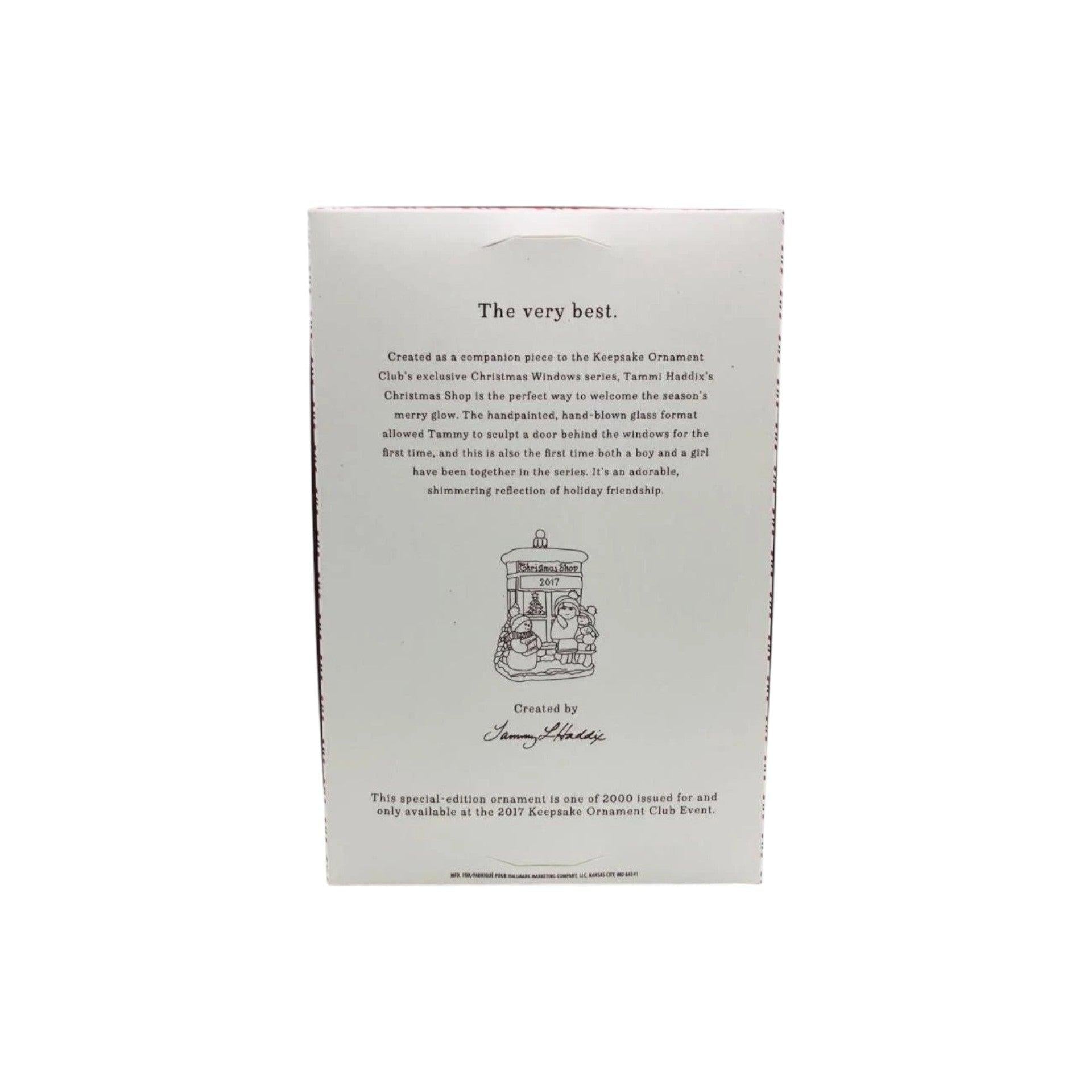 2017 Christmas Shop Thirty Years of KOC Memories (Christmas Window) Hallmark Ornament QXC1703 Image4