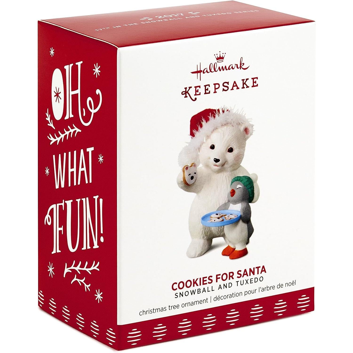 2017 Cookies For Santa Hallmark Ornament (Snowball and Tuxedo) QX9375