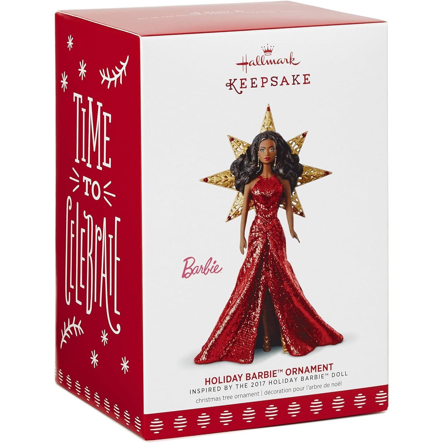 QX9275 2017 Holiday Barbie Ornament - Inspired by the 2017 Holiday Barbie Doll (Barbie) Image2