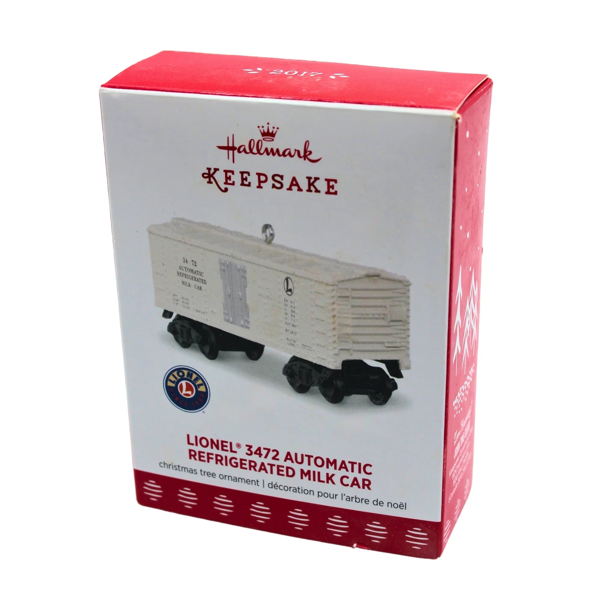 2017 Lionel 3472 Automatic Refrigerated Milk Car Hallmark Ornament (Lionel) QXI3202
