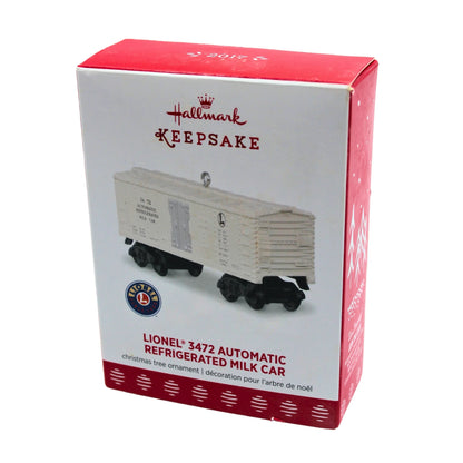 2017 Lionel 3472 Automatic Refrigerated Milk Car Hallmark Ornament (Lionel) QXI3202