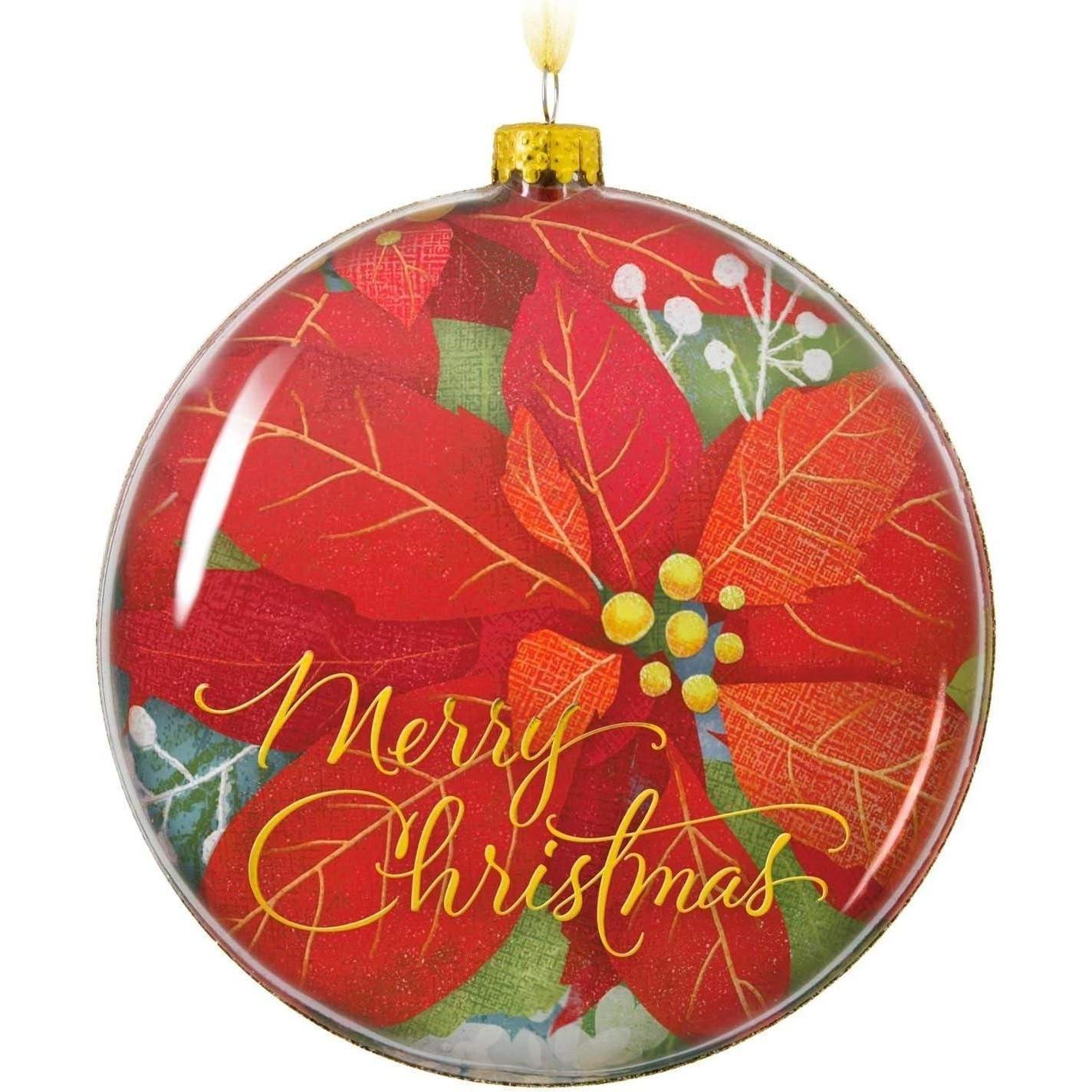 2017 Merry Christmas Hallmark Ornament (Flower) QGO1845