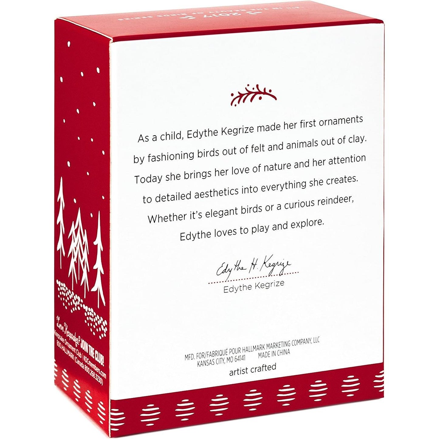 2017 Mountain Bluebird Hallmark Ornament (Beauty of Birds) QX9355