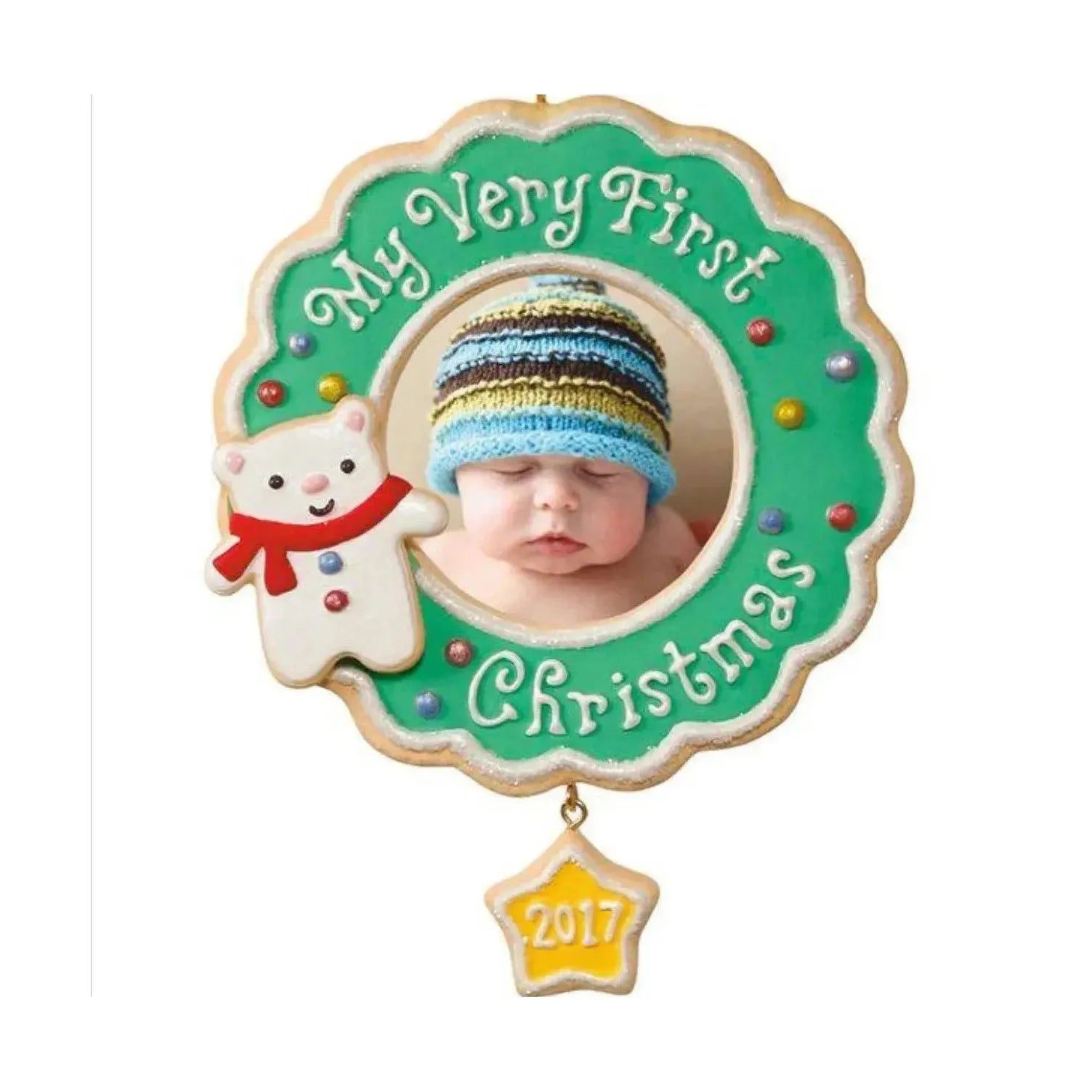 2017 My Very First Christmas - Photo Holder Hallmark Ornament (Baby's First Christmas) QGO1242 Image1