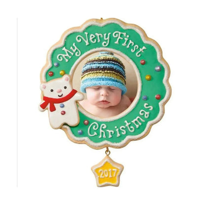 2017 My Very First Christmas - Photo Holder Hallmark Ornament (Baby's First Christmas) QGO1242 Image1