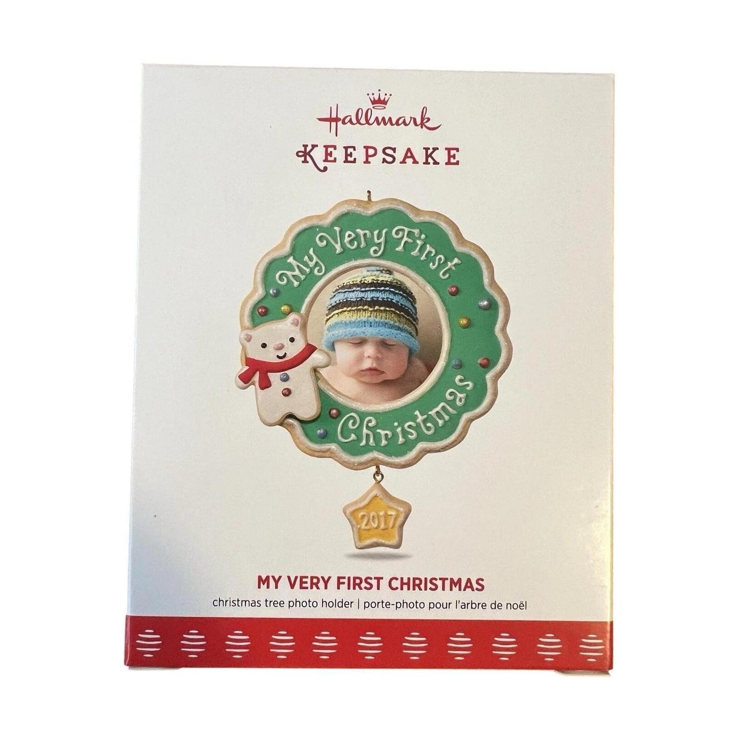 2017 My Very First Christmas - Photo Holder Hallmark Ornament (Baby's First Christmas) QGO1242 Image2