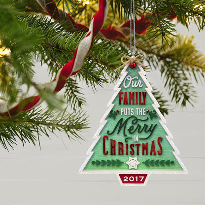 2017 Our Family... Our Christmas Hallmark Ornament (Christmas Tree) QGO1112
