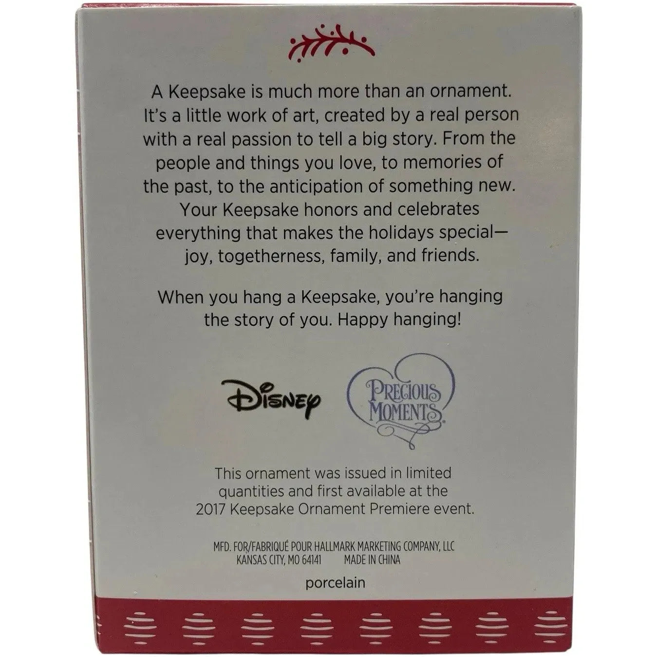 2017 Pinocchio and Jiminy Cricket Hallmark Ornament (Precious Moments) QXE3022