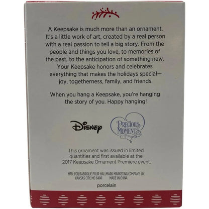 2017 Pinocchio and Jiminy Cricket Hallmark Ornament (Precious Moments) QXE3022