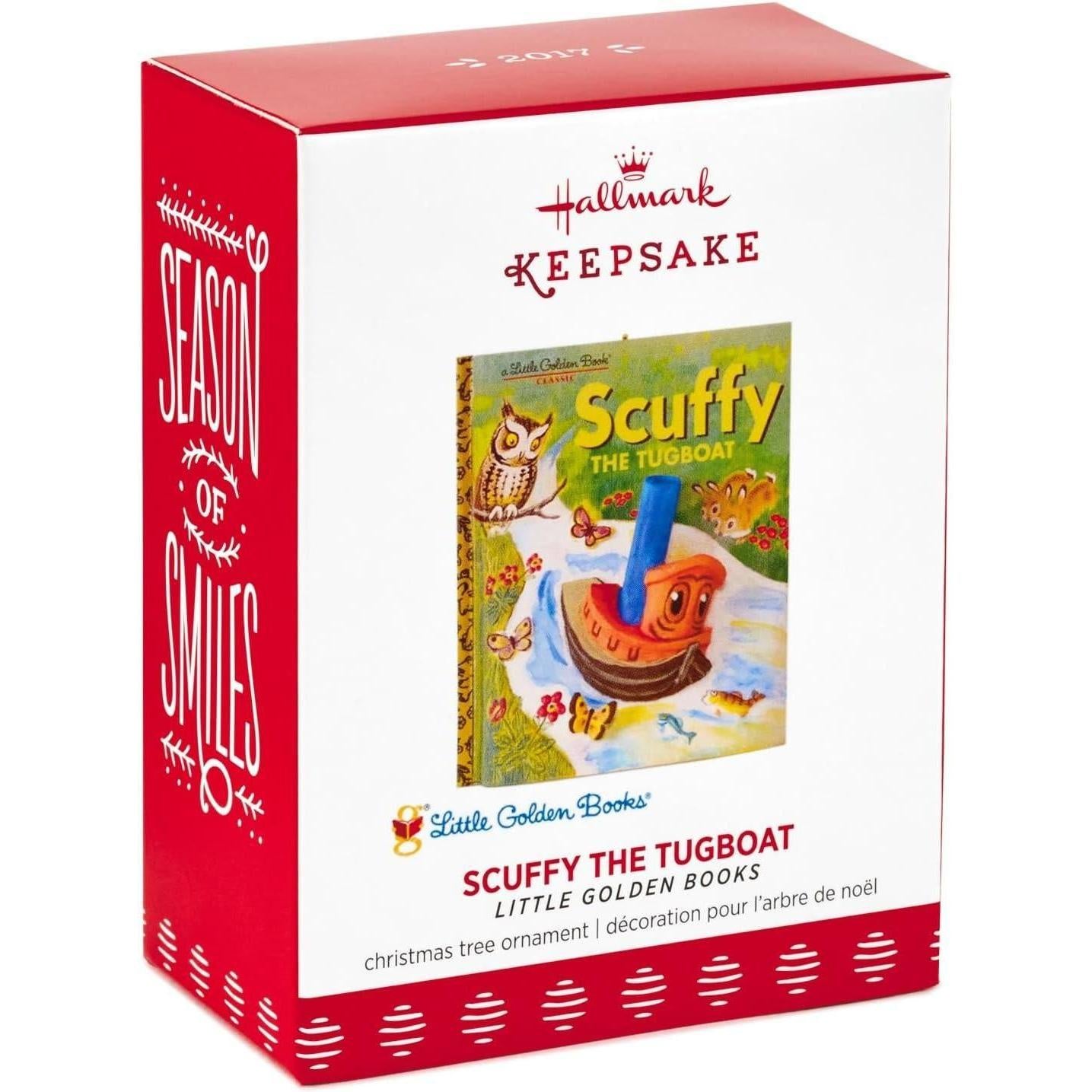 2017 Scuffy The Tugboat Hallmark Ornament (Little Golden Books) QXI3375