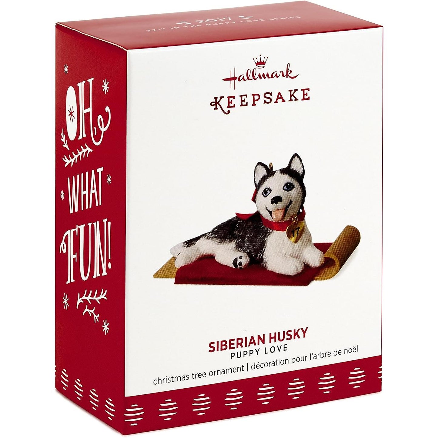 2017 Siberian Husky Hallmark Ornament (Puppy Love) QX9342