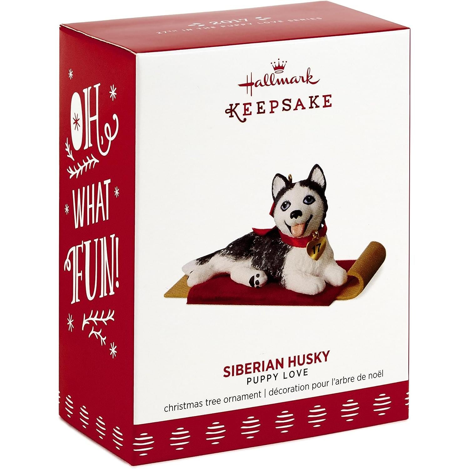2017 Siberian Husky Hallmark Ornament (Puppy Love) QX9342