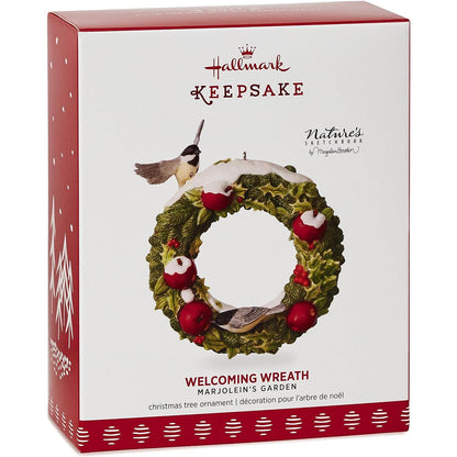 2017 Welcoming Wreath Hallmark Ornament (Nature's Sketchbook) QX9452