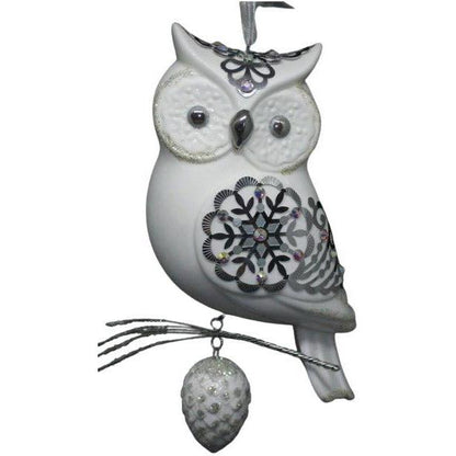2017 Winter WHite Owl Hallmark Ornament (Bird) QXE3165
