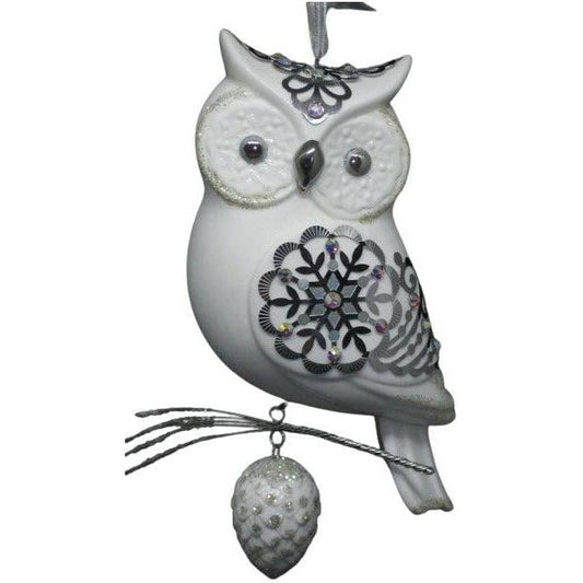 2017 Winter WHite Owl Hallmark Ornament (Bird) QXE3165