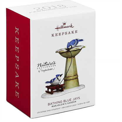 2018 Bathing Blue Jays Hallmark Ornament (Nature's Sketchbook) QX9473