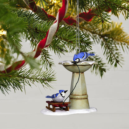2018 Bathing Blue Jays Hallmark Ornament (Nature's Sketchbook) QX9473