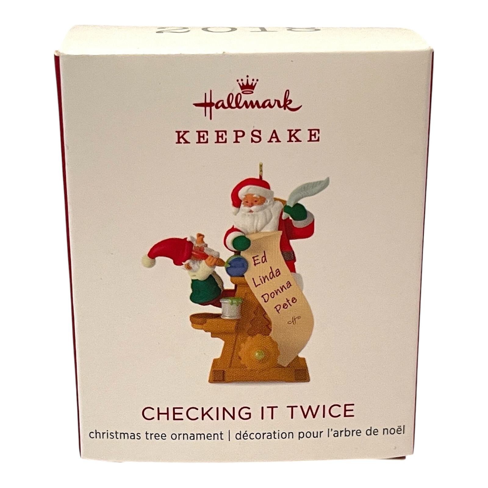 2018 Checking It Twice Hallmark Ornament (Santa Claus) QXM8216