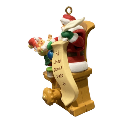 2018 Checking It Twice Hallmark Ornament (Santa Claus) QXM8216