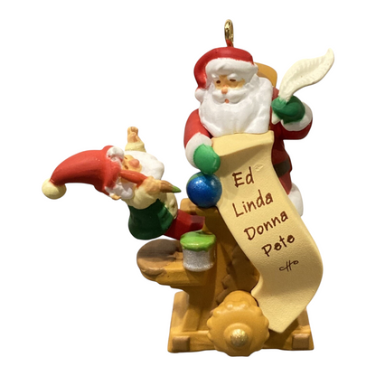 2018 Checking It Twice Hallmark Ornament (Santa Claus) QXM8216