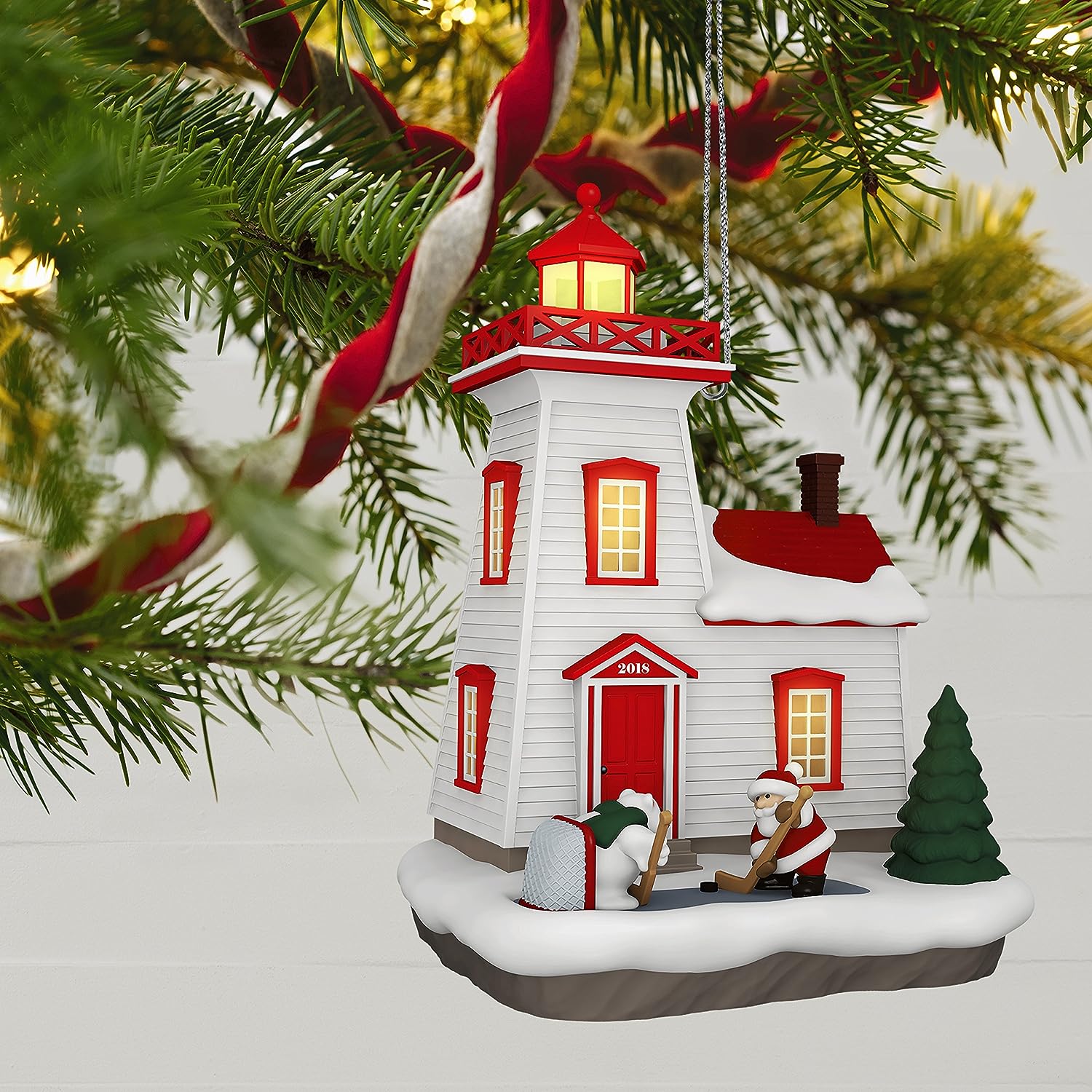 2018 Holiday Lighthouse Hallmark Ornament (Holiday Lighthouse) QX9356