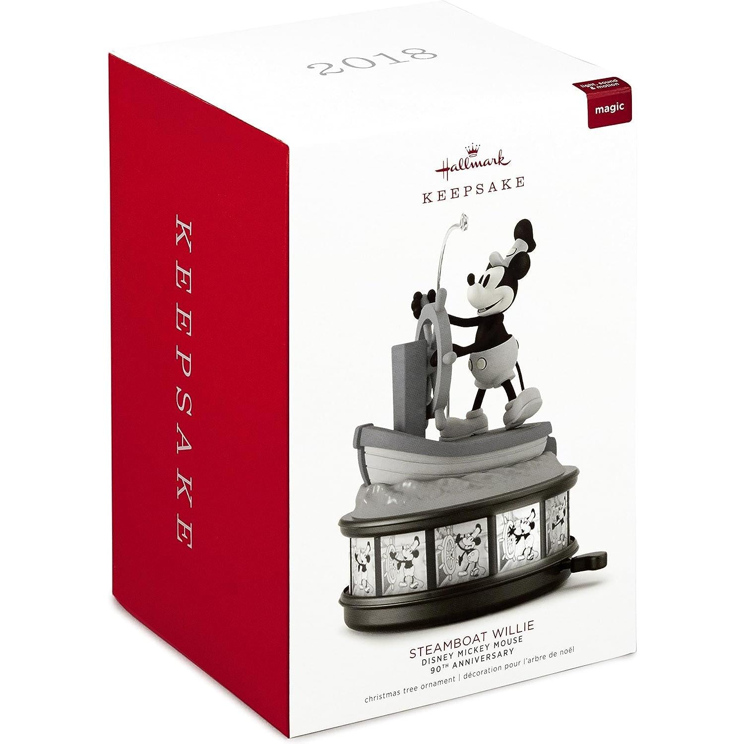 2018 Steamboat Willie Hallmark Ornament (Mickey Mouse & Friends) QXD6206