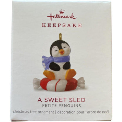 2018 A Sweet Sled Hallmark Ornament (Petite Penguins) QXM8156