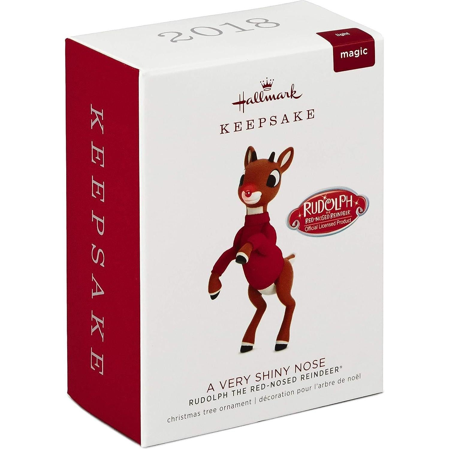2018 A Very Shiny Nose Hallmark Ornament (Rudolph the Red-Nosed Reindeer) QXI3246