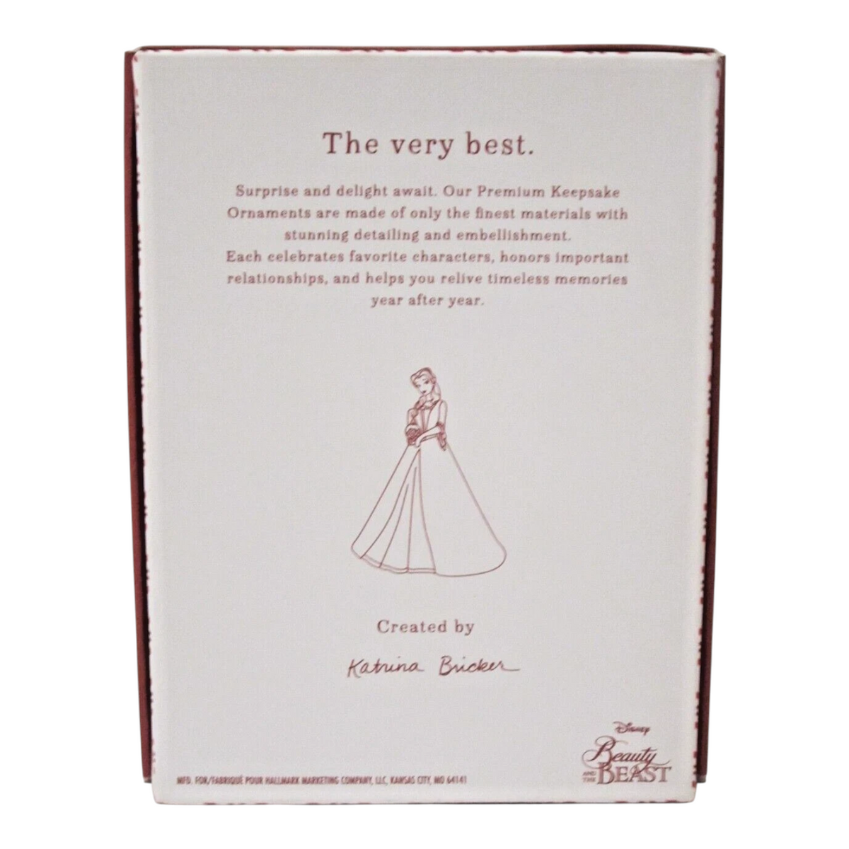 2018 Christmas Belle Hallmark Ornament (Beauty and the Beast) QXD6276 Image4