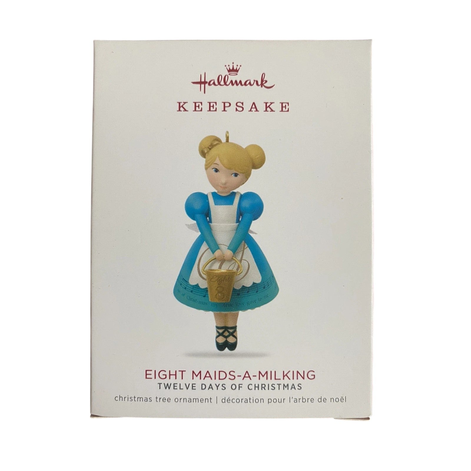 2018 Eight Maids-A-Milking Hallmark Ornament (Twelve Days of Christmas) QX9443